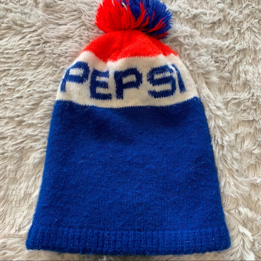 Vintage Pepsi Pom Pom beanie